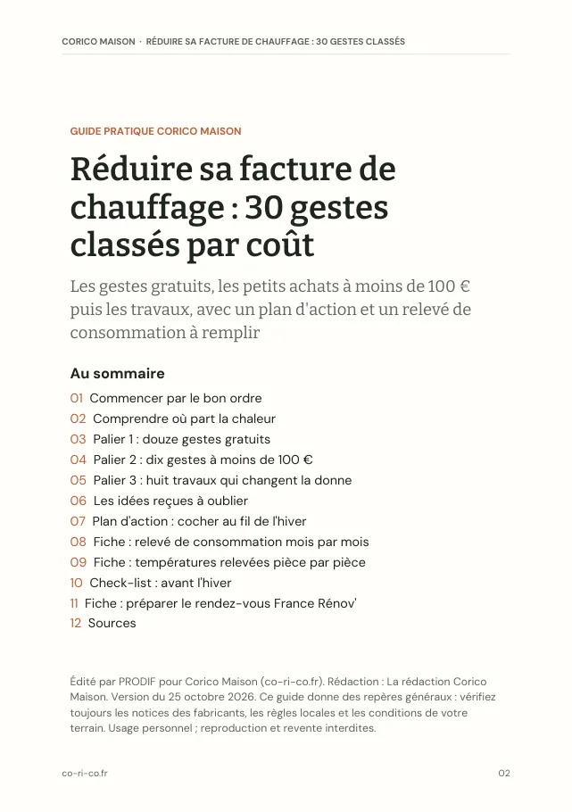Aperçu de la page 2 de l'ebook Réduire sa facture de chauffage : 30 gestes classés par coût