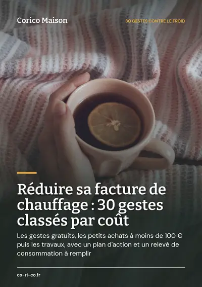 Couverture de l'ebook Réduire sa facture de chauffage : 30 gestes classés par coût