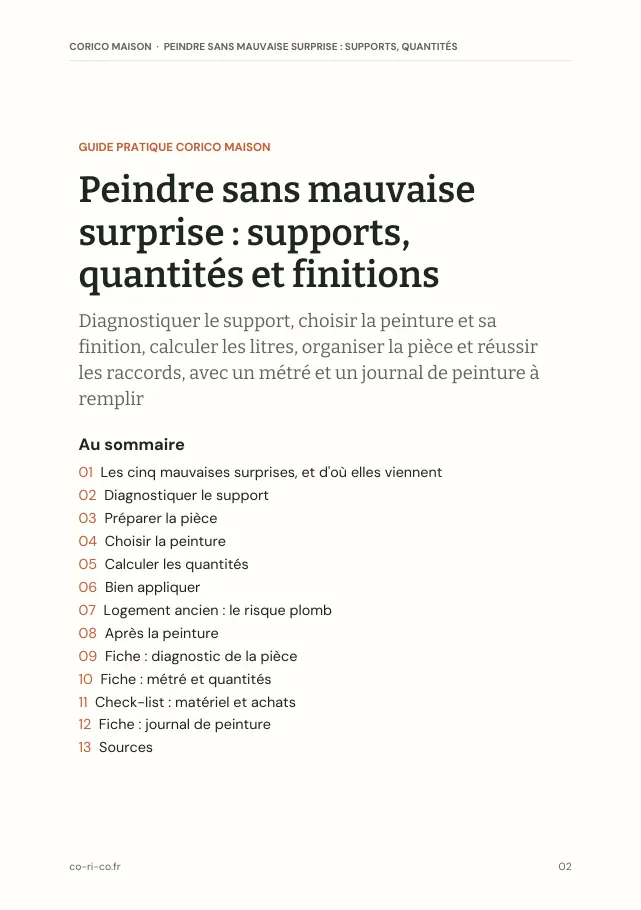 Aperçu de la page 2 de l'ebook Peindre sans mauvaise surprise : supports, quantités et finitions
