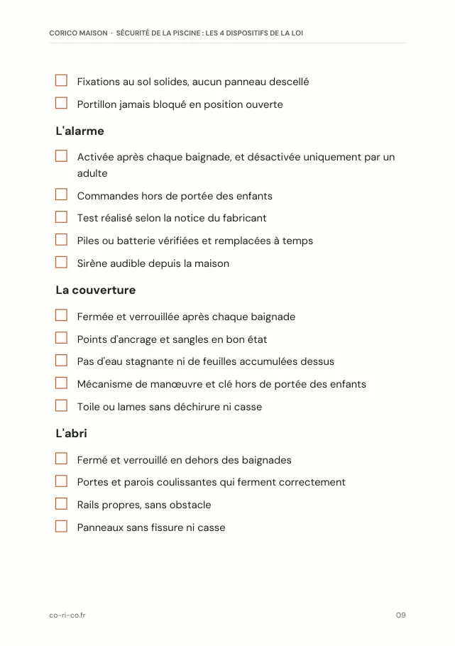 Aperçu de la page 9 de l'ebook Sécurité de la piscine : les 4 dispositifs de la loi et la check-list