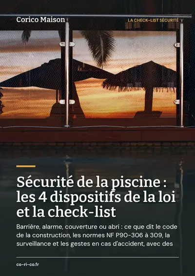 Couverture de l'ebook Sécurité de la piscine : les 4 dispositifs de la loi et la check-list