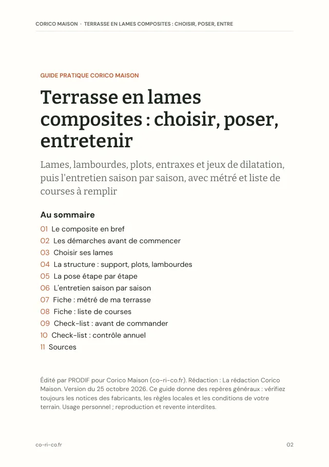 Aperçu de la page 2 de l'ebook Terrasse en lames composites : choisir, poser, entretenir